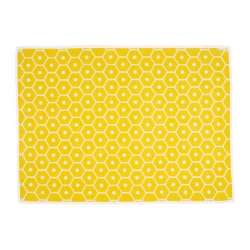Pătură galbenă din amestesc de lână 140x180 cm Honey Lemon – Pappelina