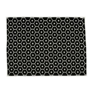 Pătură neagră din amestesc de lână 140x180 cm Honey Black – Pappelina