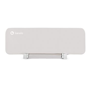 Protectie laterala pat, Lionelo, Lora, Pliabila, Sistem de blocare StandSafe, Geanta de transport inclusa, 105 x 45 cm, Bej