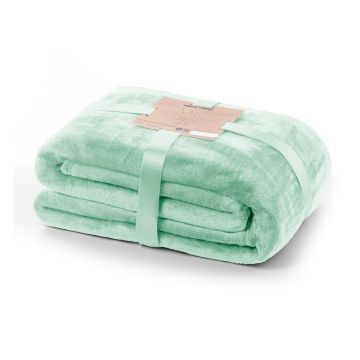 Pled DecoKing Mic, 220 x 200 cm, verde deschis