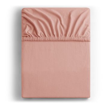 Cearceaf piersică din jerseu cu elastic 240x220 cm Amber – Restilo