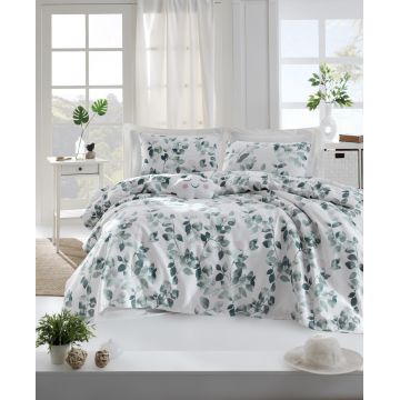 Cuvertura pique Single, Sabine - Green, EnLora Home, Bumbac