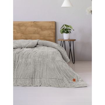Cuvertura unică, Wave - Grey, Cotton Box, Poliester