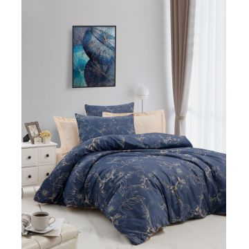 Lenjerie de pat dubla 3 piese, 473, Pearl Home, Poliester Satinat