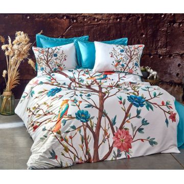 Lenjerie de pat dubla 3 piese, 476, Pearl Home, Poliester Satinat