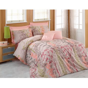 Lenjerie de pat dubla 3 piese, Urla, Eponj Home, 65% bumbac/35% poliester
