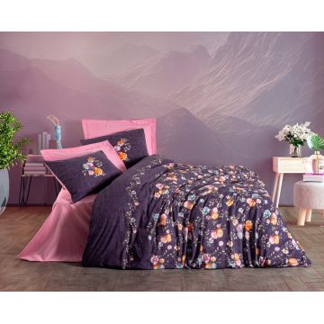Lenjerie de pat dubla, Alessa - Pink, Cotton Box, Bumbac Ranforce