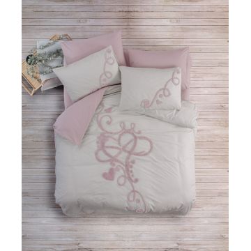 Lenjerie de pat dubla, Bellini - Pink, Cotton Box, Bumbac Ranforce