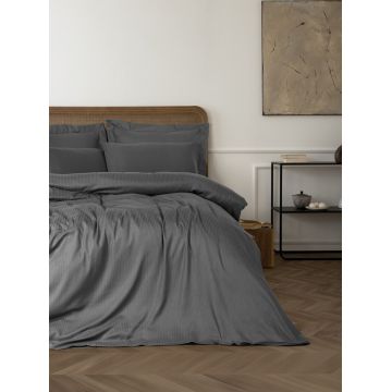 Lenjerie de pat dubla, Craft - Anthracite, Cotton Box, Lyocell/Bumbac