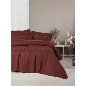 Lenjerie de pat dubla, Craft - Claret Red, Cotton Box, Lyocell/Bumbac