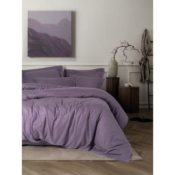 Lenjerie de pat dubla, Craft - Plum, Cotton Box, Lyocell/Bumbac