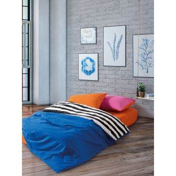 Lenjerie de pat dubla, Dusk - Blue, Cozy Home, Bumbac Ranforce
