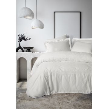 Lenjerie de pat dubla, Galant - White, Cotton Box, Bumbac Satinat