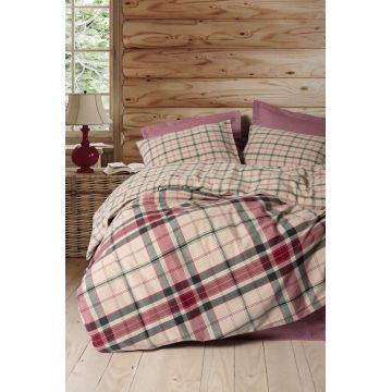 Lenjerie de pat dubla, Jamil - Claret Red, Cotton Box, 50% bumbac / 50% poliester