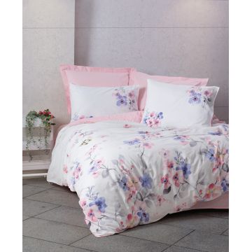 Lenjerie de pat dubla, Jayda - Pink, Cotton Box, Bumbac Ranforce