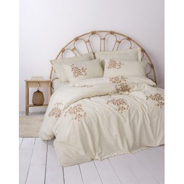 Lenjerie de pat dubla, Kaneli, Cotton Box, 75% bumbac / 25% in