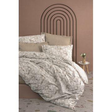 Lenjerie de pat dubla, Moil - Beige, Cotton Box, Bumbac Ranforce