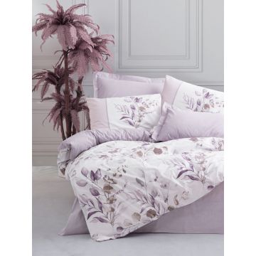 Lenjerie de pat dubla, Nadia - Lilac, Cotton Box, Bumbac Ranforce