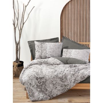 Lenjerie de pat dubla, Odin - Brown, Cotton Box, Bumbac Ranforce
