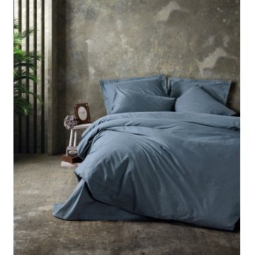 Lenjerie de pat dubla, Plain - Anthracite, Cotton Box, Bumbac Ranforce