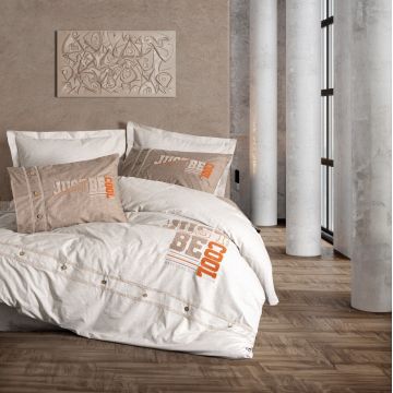 Lenjerie de pat pentru o persoana, Cool - Brown, Cotton Box, Bumbac Ranforce