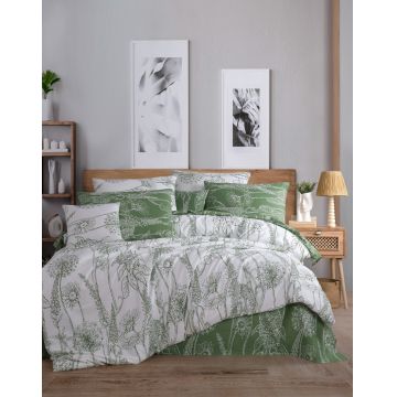 Lenjerie de pat pentru o persoana, Lara - White, Pearl Home, Bumbac Ranforce