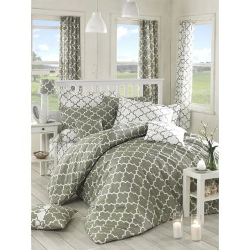 Lenjerie de pat pentru o persoana, Madalyon, Pearl Home, Bumbac Ranforce
