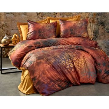 Lenjerie de pat pentru o persoana, Rue, Pearl Home, Poliester Satinat