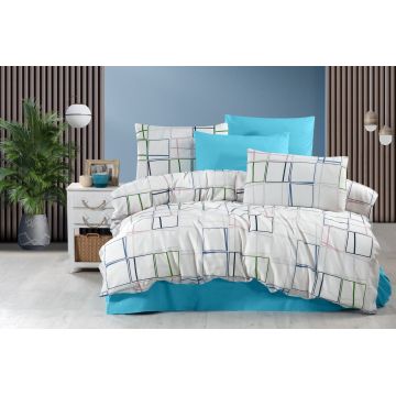 Lenjerie de pat pentru o persoana, Tugba, Life Style, 50% bumbac / 50% poliester