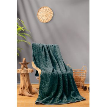 Patura Double, Emboss - Petrol Green, Cotton Box, Poliester