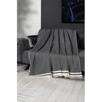 Cuvertura de pat, Alinda - Anthracite (170 x 230), DC Home, Bumbac