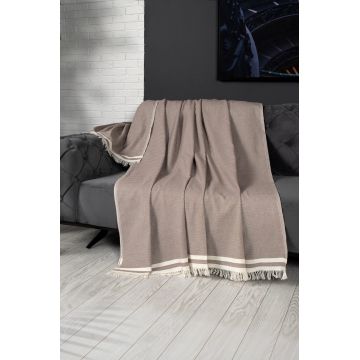 Cuvertura de pat, Alinda - Brown (170 x 300), DC Home, Bumbac