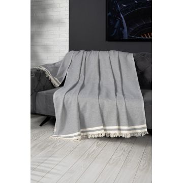 Cuvertura de pat, Alinda - Grey (170 x 300), DC Home, Bumbac
