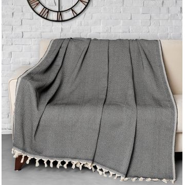 Cuvertura de pat, Trendy - Black (230), DC Home, Bumbac