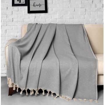 Cuvertura de pat, Trendy - Grey (300), DC Home, Bumbac