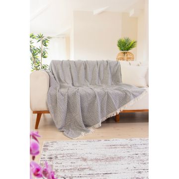 Cuvertura de pat, Woven Cozy - Dark Grey, Tabu Home, 80% bumbac / 20% poliester
