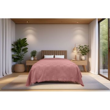 Cuvertura matlasata dubla, Russel - Pink, ICF Bedroom, Bumbac