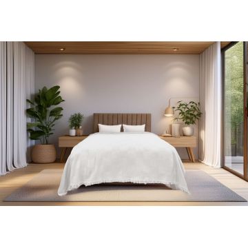 Cuvertura matlasata dubla, Russel - White, ICF Bedroom, Bumbac