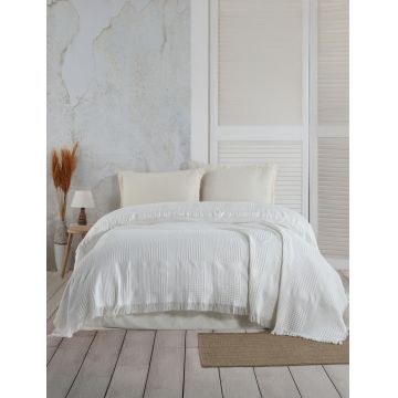 Cuvertura matlasata dubla, Sirius - Cream, Şaheser, Bumbac