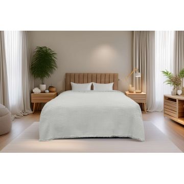 Cuvertura matlasata dubla, Waffle - Mint, ICF Bedroom, Bumbac