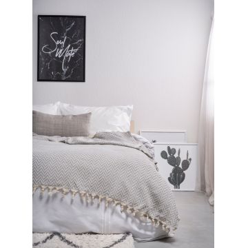 Cuvertura matlasata dubla, Zigzag - Anthracite, ICF Bedroom, Bumbac