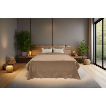Cuvertura pique Single, Hasır - Beige, ICF Bedroom, Bumbac