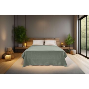 Cuvertura pique Single, Hasır - Mint, ICF Bedroom, Bumbac