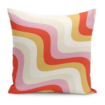 Față de pernă 43x43 cm Creamy Raspberry Swirl – Mila Home