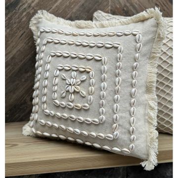 Față de pernă din bumbac 43x43 cm Seashells – Mioli Decor Față de pernă din bumbac 43x43 cm Seashells – Mioli Decor