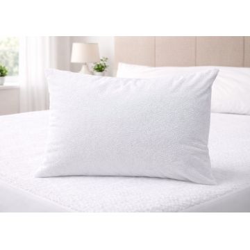 Husa perna impermeabila din frotir bumbac cu fermoar, 50x70 cm