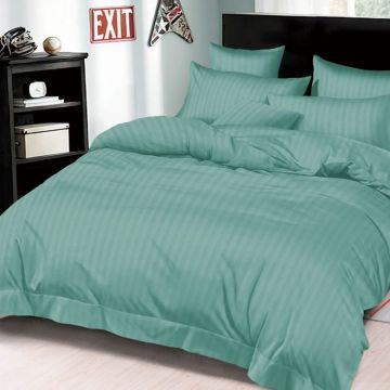 Lenjerie cu elastic 180x200cm, Damasc, Tixie V2 Verde (Finet)