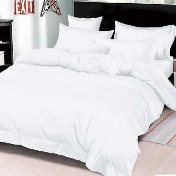 Lenjerie Damasc cu elastic 180x200 Premium Alb (Finet) Lenjerie Damasc cu elastic 180x200 Premium Alb (Finet)