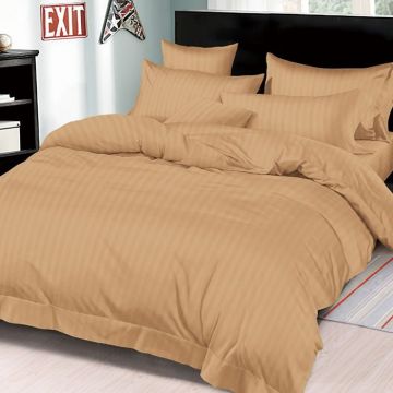 Lenjerie Damasc cu elastic 180x200 Premium Bej (Finet) Lenjerie Damasc cu elastic 180x200 Premium Bej (Finet)