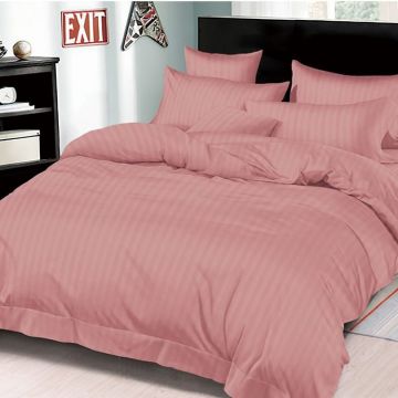 Lenjerie Damasc cu elastic 180x200 Premium Roz (Finet) Lenjerie Damasc cu elastic 180x200 Premium Roz (Finet)